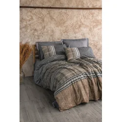 Lessentiel Maison Komplet posteljina Timbre, 200x220 cm, Antracit