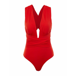 Ženski  jednodelni kupaći kostim Trendyol Deep V-Neck