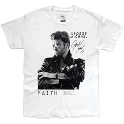 George Michael Faith Tracklist White L Majica