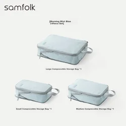 Samfolk Organizator za kofer, 3 komada, Plavi