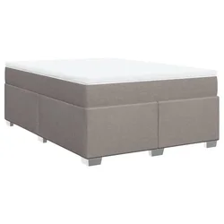 Vidaxl Box spring postelja z vzmetnico taupe 140x190 cm blago