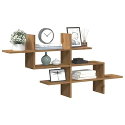 Zidna polica boja hrasta 124,5x18x60,5 cm konstruirano drva
