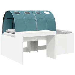 vidaXL Postelja s tunelom 4 pcs Artisian hrast in svetlo modra
