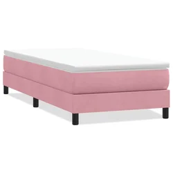 Vidaxl Box spring postelja brez vzmetnico roza 80x220 cm žamet