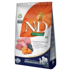 N&D Pumpkin Medium/Maxi Adult, Jagnjetina & Borovnica - 12 kg