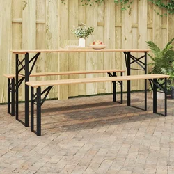Noga za Pivski Stol 2 pcs Crna 39 x 3 x 75 cm