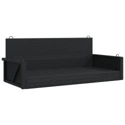 Klupa za ljuljanje crna 119 x 56 x 48 cm od poliratana