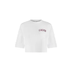 Calvin Klein Jeans Majica vinsko rdeča / bela