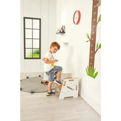 Step stool - bela, prirodna bela