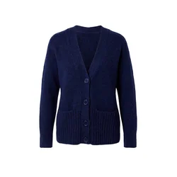 Trendyol ženski duks Wardrobe Essentials Navy Blue Soft Textured Basic Wide Fit Special Quality Knitwear Cardigantwoaw27Hi00090