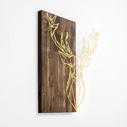 Wallity Zidna dekoracija Deer 1, 56x58cm