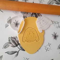 KREATIVNI SLATKIŠI Modla za kolače i ukrase Novogodišnji džemper, 10 cm, Bela