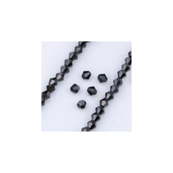 Kristalna perla romb 4 mm jet crna-niska 40 cm