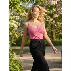 Sinsay - Pamučni top - hibiskus