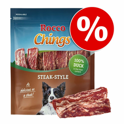 Varčno pakiranje Rocco Chings Steak Style - Mix: 6 x piščančje meso, 6 x račje meso 12 x 200 g