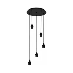 Eglo - Napojni kabl WRINGTON 5xE27/60W/230V crna