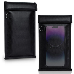 Techsuit - RFID torba protiv krađe - za ključeve - novac i kartice - vatrootporna - vodootporna- EMF Blocker- 20x12cm - crna