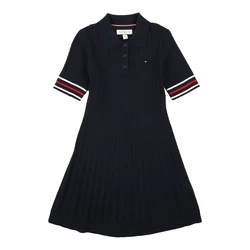TOMMY HILFIGER Obleka mornarska/rdeča/bela