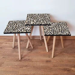 Hanah Home Set klub stočića 3Shp400, 3 komada, Šarena