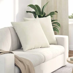 Jastučići za sofu 2 pcs Krema 80 x 80 cm Kordura tekstil