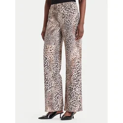 Guess Jeans hlače W6BA1A W4343 Rjava Wide Leg