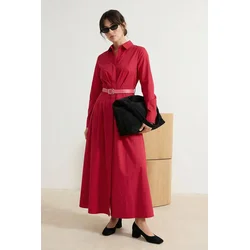 Trendyol Modest Ženska haljina Tctss26Eb00042, Crvena