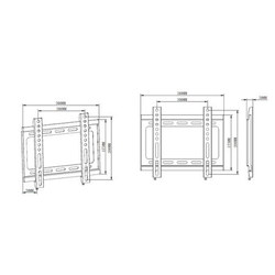 Nosač za TV/ 17- 42/FIKSNI/VESA do 200x200/težina do 30kg/2cm od zida/crn ( FIX 17-42 022331 )