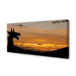 tulup.si Slika na platnu Sunset nebo zmaj 100x50 cm