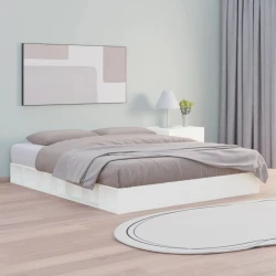 Okvir za krevet bijeli 180x200 cm bračni od masivnog drva