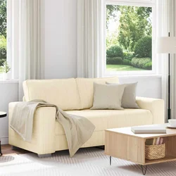 Dvosjed krem boje 180x77x82 cm korduro tkanina
