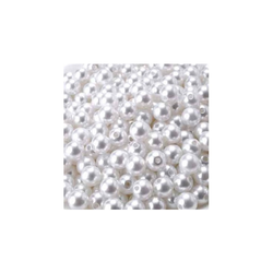 6 mm plastična perla bela