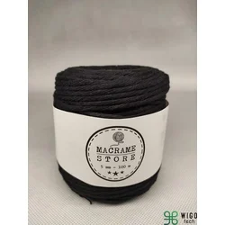 shumee Črna bombažna makrame vrvica 5MM/100M