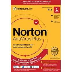 Norton 360 Antivirus Plus 2GB - 1 Device 1 Year - Norton Key GLOBAL