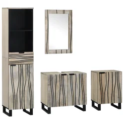 Set namještaja za kupaonicu s ladicama 4 pcs Bakarna smeđa