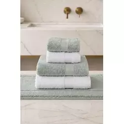 Ugoden komplet brisač DELUXE + kopalniška preproga NODE Mentolova/Bela
