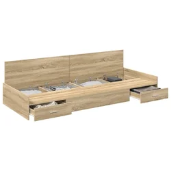 Vidaxl Konstrukcija postelje Sonoma hrast 90 x 190 cm Konstruiran les