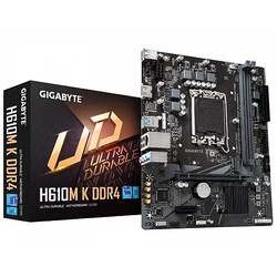 Gigabyte H610M K DDR4 matična ploča Intel H610 Express LGA 1700 Mikro ATX