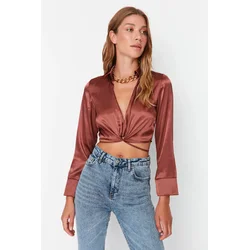 Trendyol Milla ženska bluza TWOAW23BZ00466, braon-braon