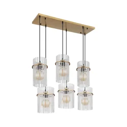 Globo 15698-6HM - Luster na sajli GORLEY 6xE27/60W/230V zlatni