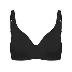 cfab Nedrček Cotton Bügel BH ohne Pads črna