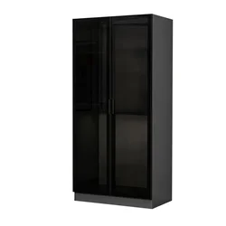 Hanah Home Kale Glass Anthracite 210 Garderober, 90x210x52cm, Crni