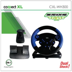 Connect XL Gaming volan 3u1, PS2/PS3/PC, vibracija, pedale - CXL-WH300