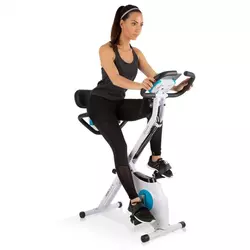 Klarfit Azura Plus 3-in-1, sobni bicikl, fleksibilne ručke, remenski pogon, crni