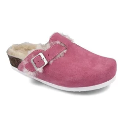 Grubin Rim Ž Klompa Krzno Koža Roze 53690