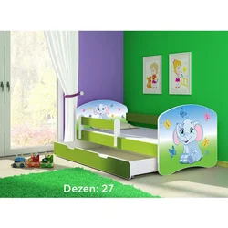 Deciji krevet ACMA II 140x70 F + dusek 6 cm GREEN27