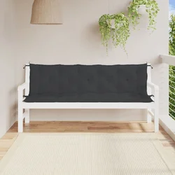 Jastuci za vrtnu klupu 2 kom crno 180x50x7 cm tkanine Oxford