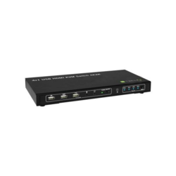 Techly 4x1 USB HDMI 4Kx2K IDATA KVM-HDMI4U KVM switch Black