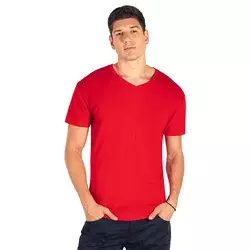 EXPLODE TARGET V MEN muška pamučna majica v-izrez Veličina: 3XL Boja: Crvena