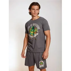 Sinsay - Pamukna dvodelna pidžama sa printom Teenage Mutant Ninja Turtles - tamno siva