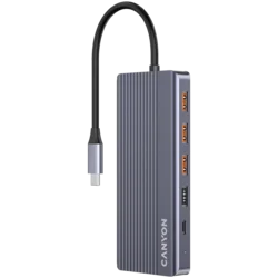 CANYON DS-16 - Hub 13v1, 4k, USB-C, siva - CNS-TDS16